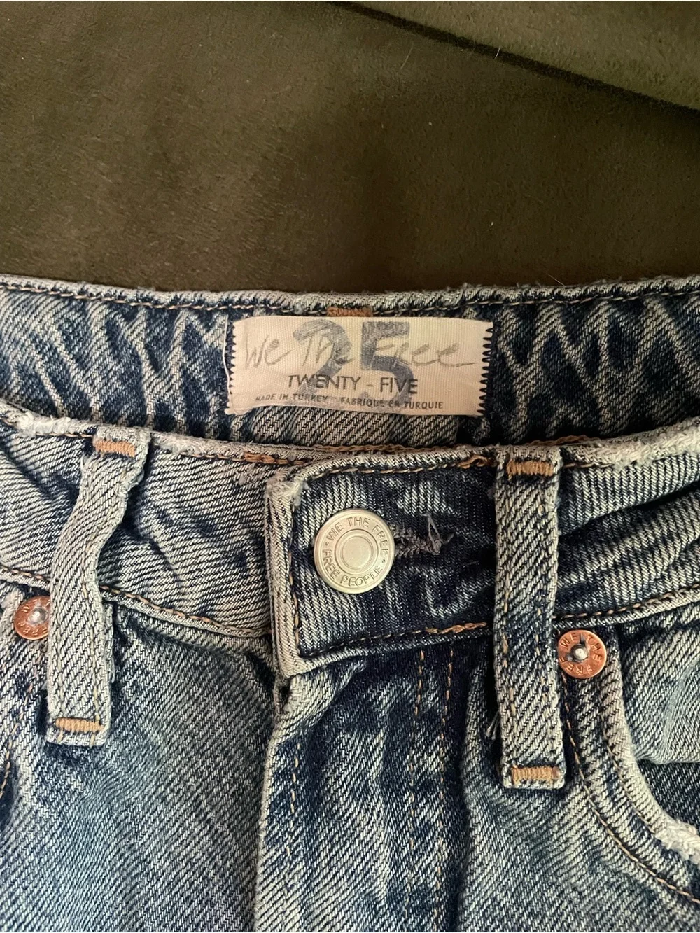 We The Free Button Fly High Rise Jeans Size 25